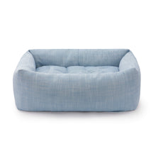 Load image into Gallery viewer, Chambray Blue Bolster Dog Bed