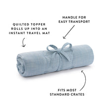 Load image into Gallery viewer, Chambray Blue Bolster Dog Bed